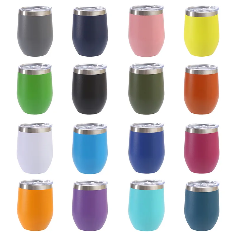 Wholesale 12oz Stainless Steel Vacuum egg shape tumbler insulated powder coated wine tumbler with silde lid
Wholesale 12oz Stainless Steel Vacuum egg shape tumbler insulated powder coated wine tumbler with silde lid
