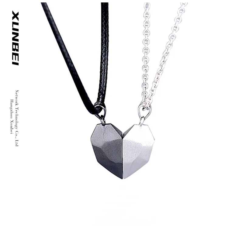 2021 love friendship trendy wholesale Fashion Half Broken Heart Couples Magnetic Jewelry Necklace
2021 love friendship trendy wholesale Fashion Half Broken Heart Couples Magnetic Jewelry Necklace
