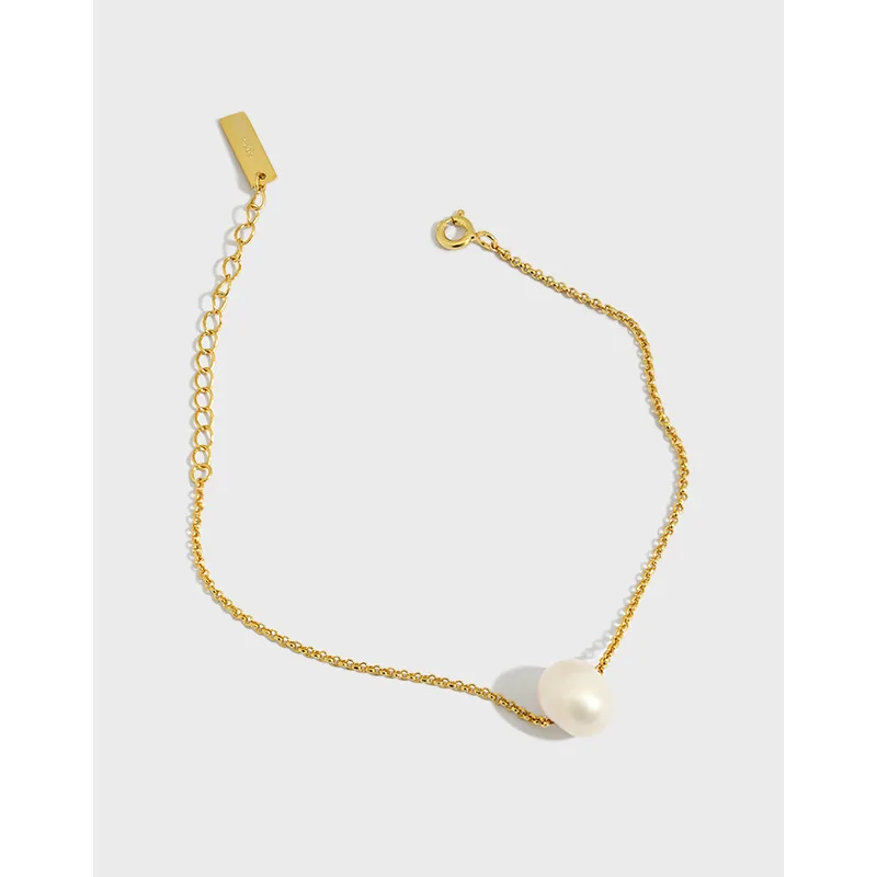 925 Sterling Silver Minimalist Jewelry 18K Gold Plated Freshwater Pearl Girl Chain Bracelet
925 Sterling Silver Minimalist Jewelry 18K Gold Plated Freshwater Pearl Girl Chain Bracelet