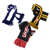 Wholesale cheap national team fashion 100% Acrylic Men's Custom Logo Jacquard Soccer Football Knitting Pattern Scarf