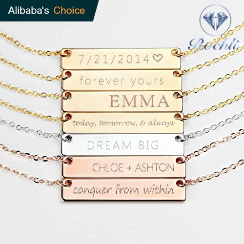 Personalized Necklace Silver Name Plate Bar Gold Necklace Custom Silver Necklace Wedding Bridesmaid Wedding Gifts for H
Personalized Necklace Silver Name Plate Bar Gold Necklace Custom Silver Necklace Wedding Bridesmaid Wedding Gifts for H