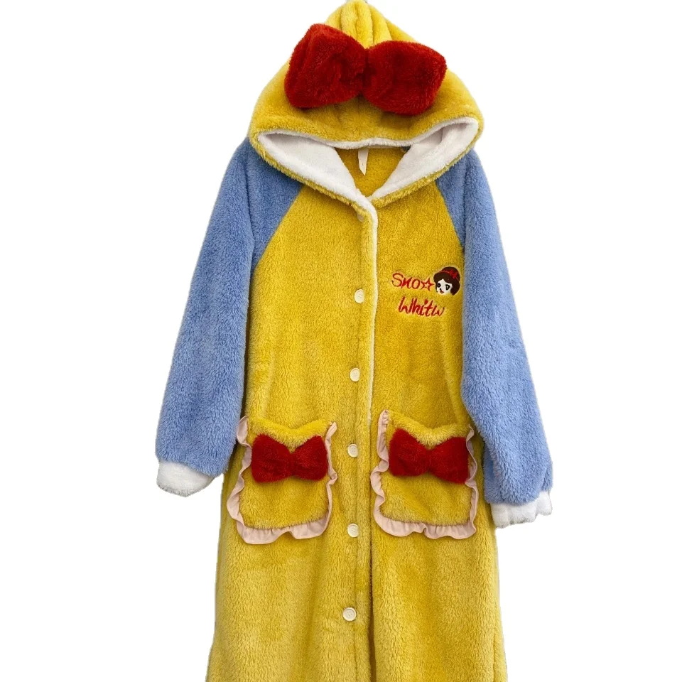Lovely snow white princess design women's sleepwear Winter thermal night-robe women's pajamas
Lovely snow white princess design women's sleepwear Winter thermal night-robe women's pajamas