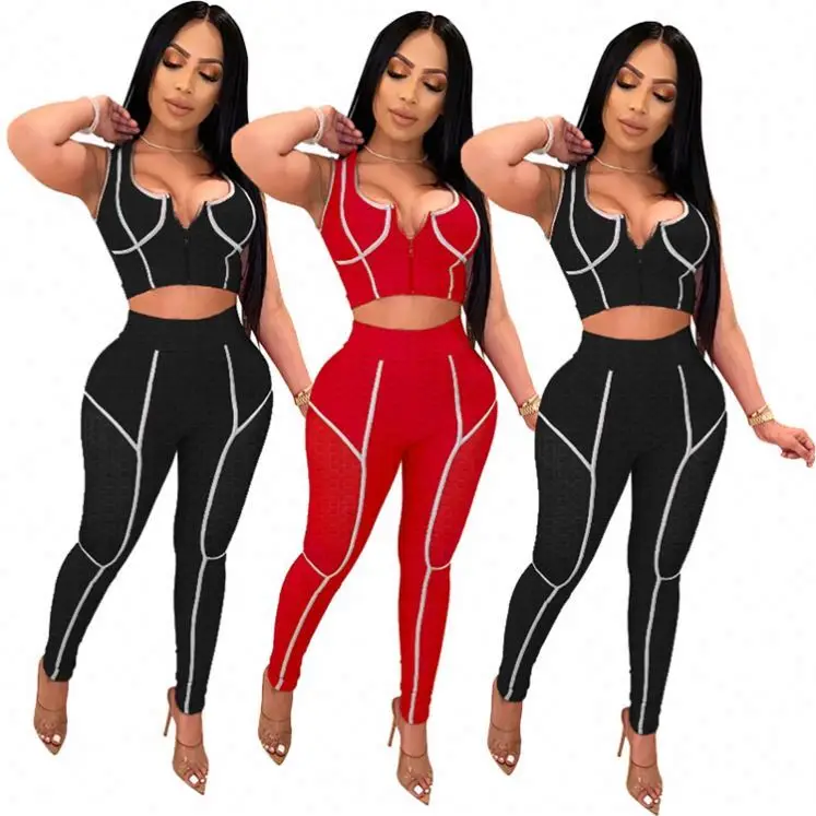 MISSMOEN High Quality Sleeveless Sexy Vetement Femme Women Fashion Clothing Two Piece Set 2021 Womens 2 Piece Set
MISSMOEN High Quality Sleeveless Sexy Vetement Femme Women Fashion Clothing Two Piece Set 2021 Womens 2 Piece Set