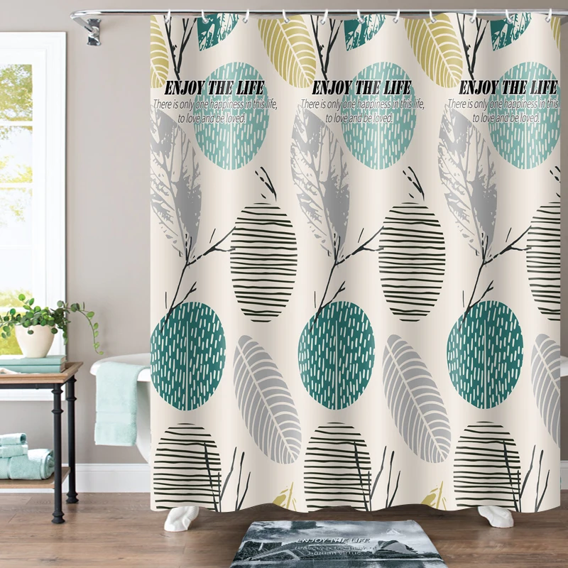 Design Leaves Fabric Waterproof Bathroom Shower Curtain 3D Printed PEVA Shower Curtain, Customized color
Design Leaves Fabric Waterproof Bathroom Shower Curtain 3D Printed PEVA Shower Curtain, Customized color