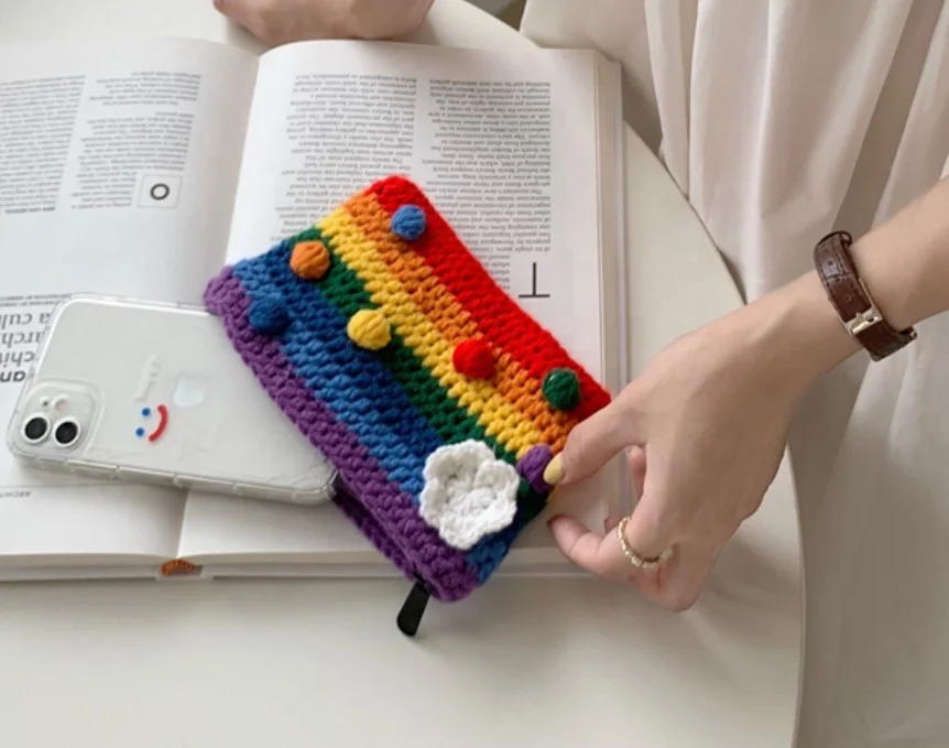 RT21049 Knitted coin purse compact zipper clutch bag student coin key mobile phone bag, Mixed color
RT21049 Knitted coin purse compact zipper clutch bag student coin key mobile phone bag, Mixed color