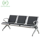 Orri Furniture hospital room public luxury pu leather cover three seat waiting chair