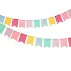 Christmas wedding birthday party colorful flags imitations linen swallow tail flags