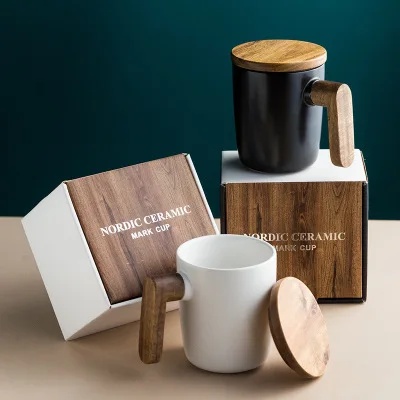 Creative Office Nordic Mug Wooden Handle with Lid Couple Mug Gift Set Vintage Ceramic Mug Customized, As pictures
Creative Office Nordic Mug Wooden Handle with Lid Couple Mug Gift Set Vintage Ceramic Mug Customized, As pictures