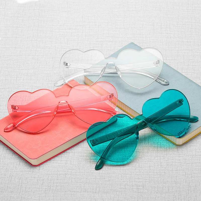 trendy candy color rimless sunglasses men women transparent plastic glasses love heart lens sunglasses (KSG045), 15 colors
trendy candy color rimless sunglasses men women transparent plastic glasses love heart lens sunglasses (KSG045), 15 colors