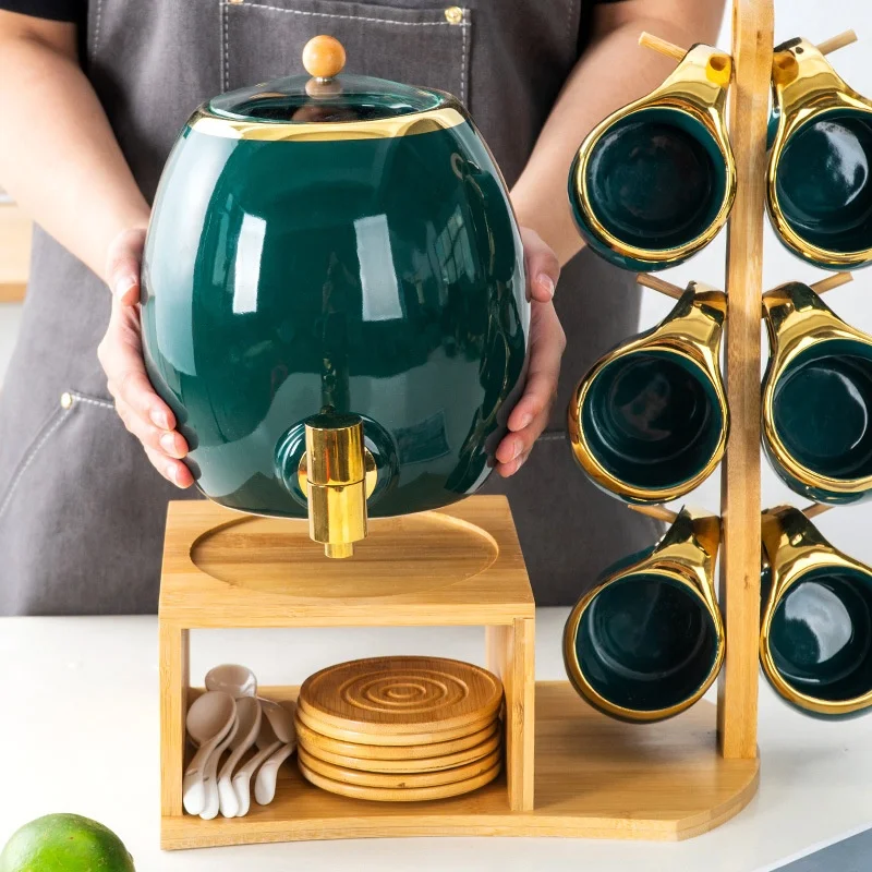 Light luxury water cup set home Nordic teapot set living room ceramic drinking set, Green
Light luxury water cup set home Nordic teapot set living room ceramic drinking set, Green