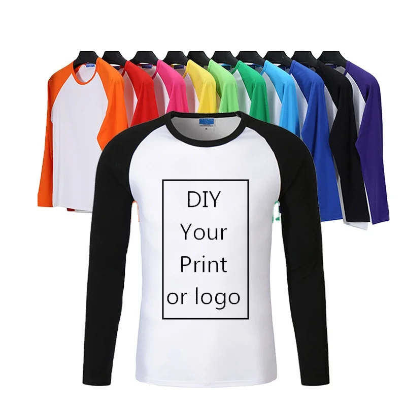 Customized Print Raglan Long Sleeve T-Shirt Men/Woman/Kid DIY Own Design Logo Printing TShirt Casual Autumn Parent-child Clothes
Customized Print Raglan Long Sleeve T-Shirt Men/Woman/Kid DIY Own Design Logo Printing TShirt Casual Autumn Parent-child Clothes