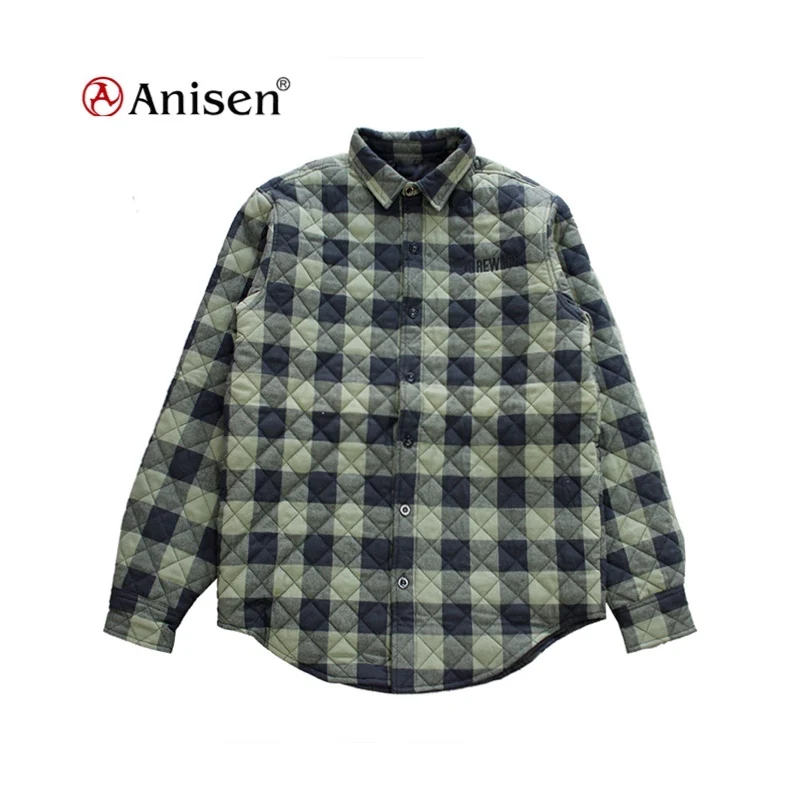 100% Cotton Plaid Jacket Suitable Flannel Men Shirt