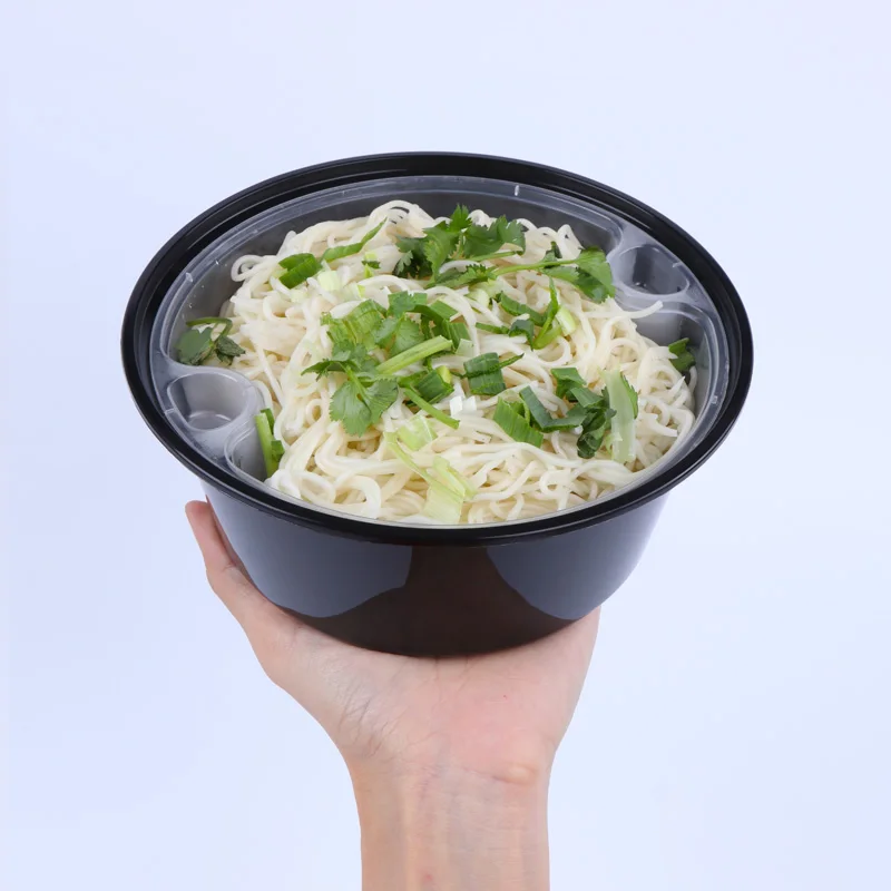 Hot Sale New Soup Container 1250 1000 1500 Ml Pp Noodles Bowl Hot Food With Two Layer Lids disposable lunch boxes, Black
Hot Sale New Soup Container 1250 1000 1500 Ml Pp Noodles Bowl Hot Food With Two Layer Lids disposable lunch boxes, Black
