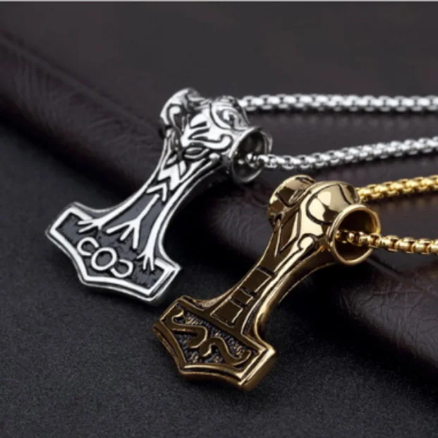 Fashion Stainless Steel Nordic Domineering Viking Hammer Pendant Necklace Jewelry Gift Accessories, 2 color
Fashion Stainless Steel Nordic Domineering Viking Hammer Pendant Necklace Jewelry Gift Accessories, 2 color