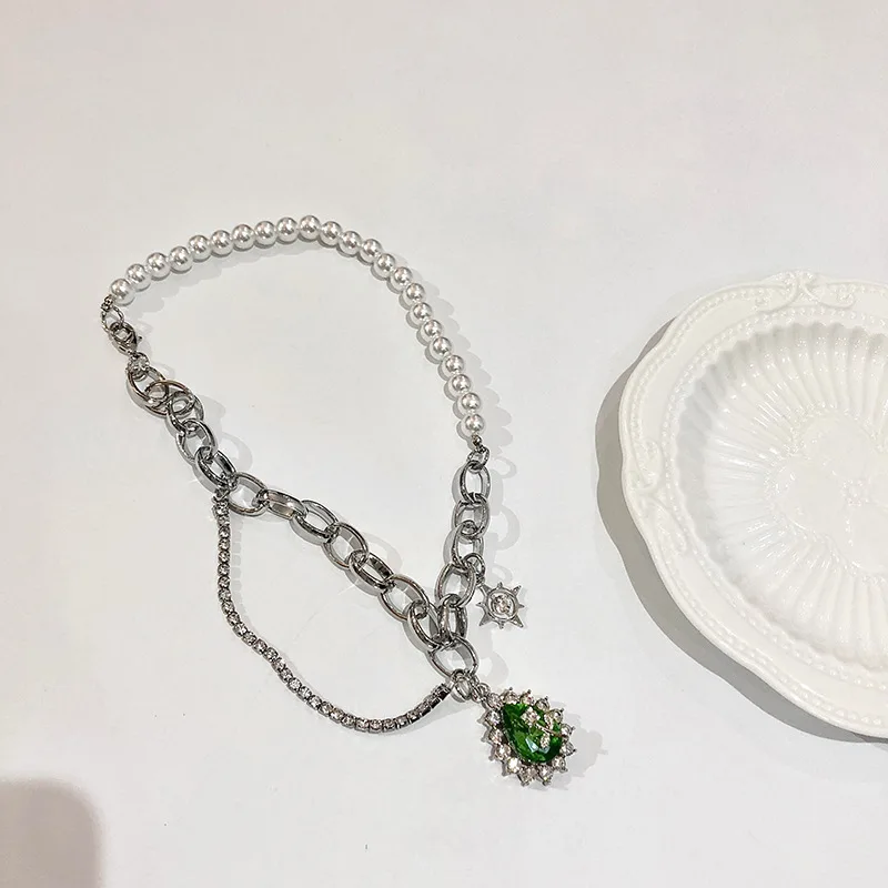 DanYuan fashion necklace 2020 trendy moonstone necklace emerald green water drop crystal chain double layer necklace female, Picture
DanYuan fashion necklace 2020 trendy moonstone necklace emerald green water drop crystal chain double layer necklace female, Picture