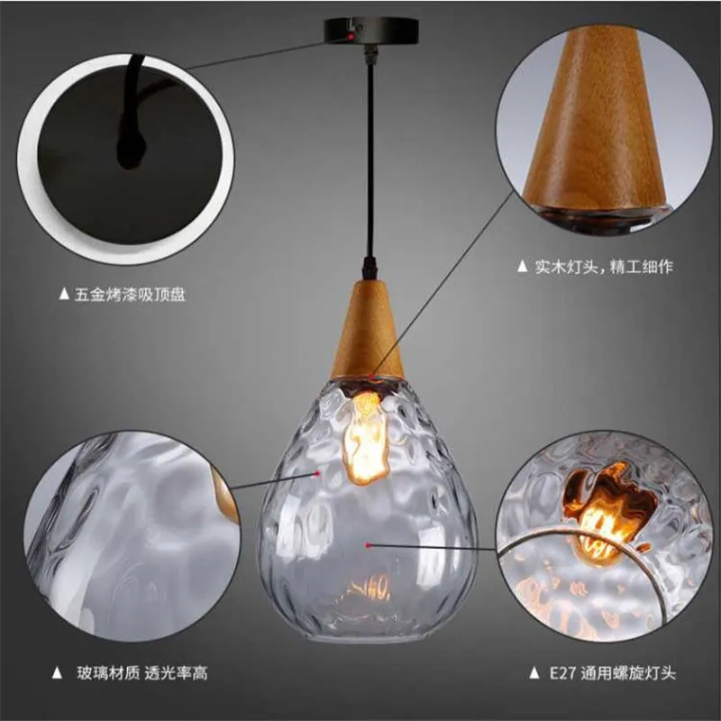 European Modern coloured hand blown glass pendant chandelier light