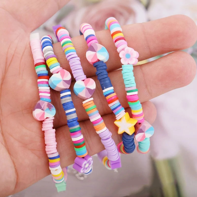 Fashion Bohemian Colored Soft pottery Star Heart Bracelet For Women Retro Flower Girl Gift 2021 New Bracelets Jewelry Wholesale, Customized color
Fashion Bohemian Colored Soft pottery Star Heart Bracelet For Women Retro Flower Girl Gift 2021 New Bracelets Jewelry Wholesale, Customized color