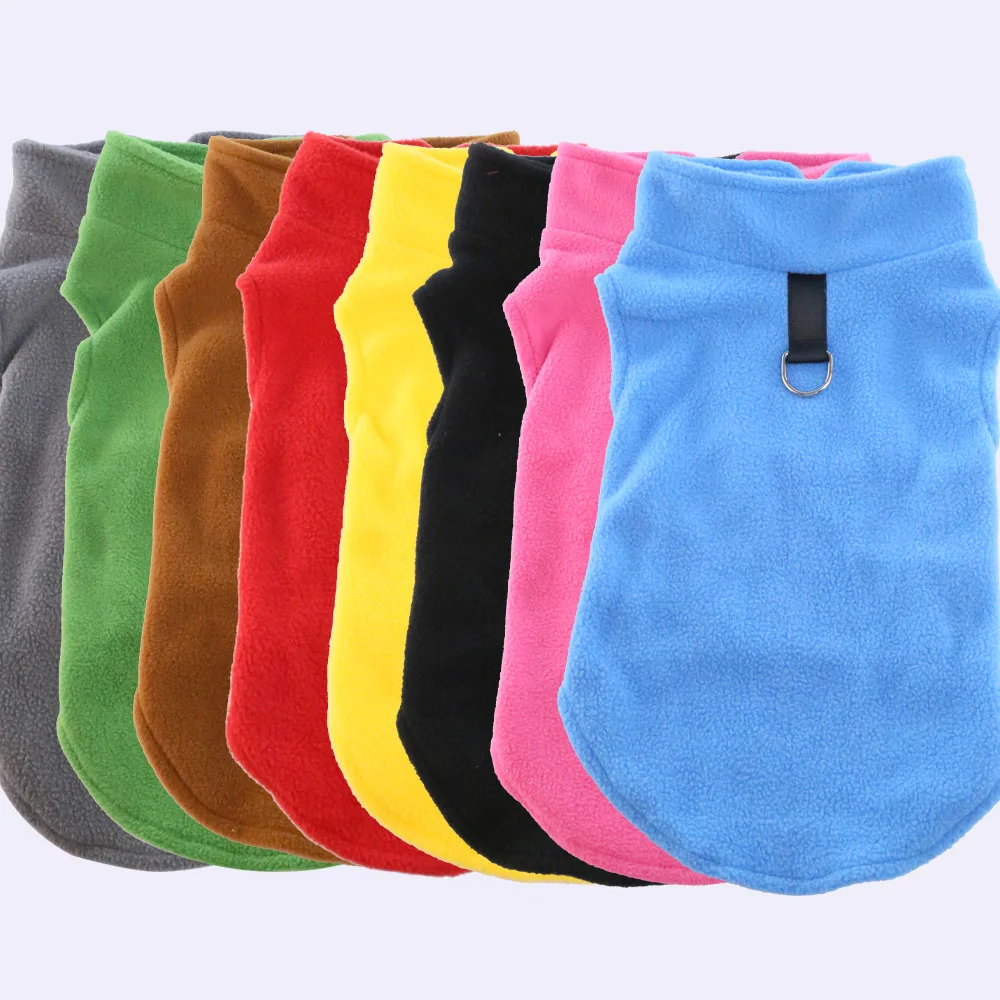 Custom Wholesale Pet Apparel Dog Clothes Warm Winter Solid Color Thick Fleece Dog Vest, As picture
Custom Wholesale Pet Apparel Dog Clothes Warm Winter Solid Color Thick Fleece Dog Vest, As picture