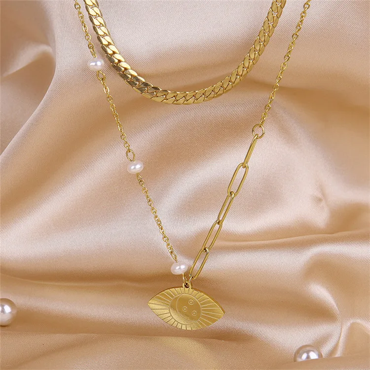 SP Wholesale Gold Necklace Multi-chain Stainless Steel Sweater Chain Necklace Gold Pendant Stainless Steel Necklace
SP Wholesale Gold Necklace Multi-chain Stainless Steel Sweater Chain Necklace Gold Pendant Stainless Steel Necklace
