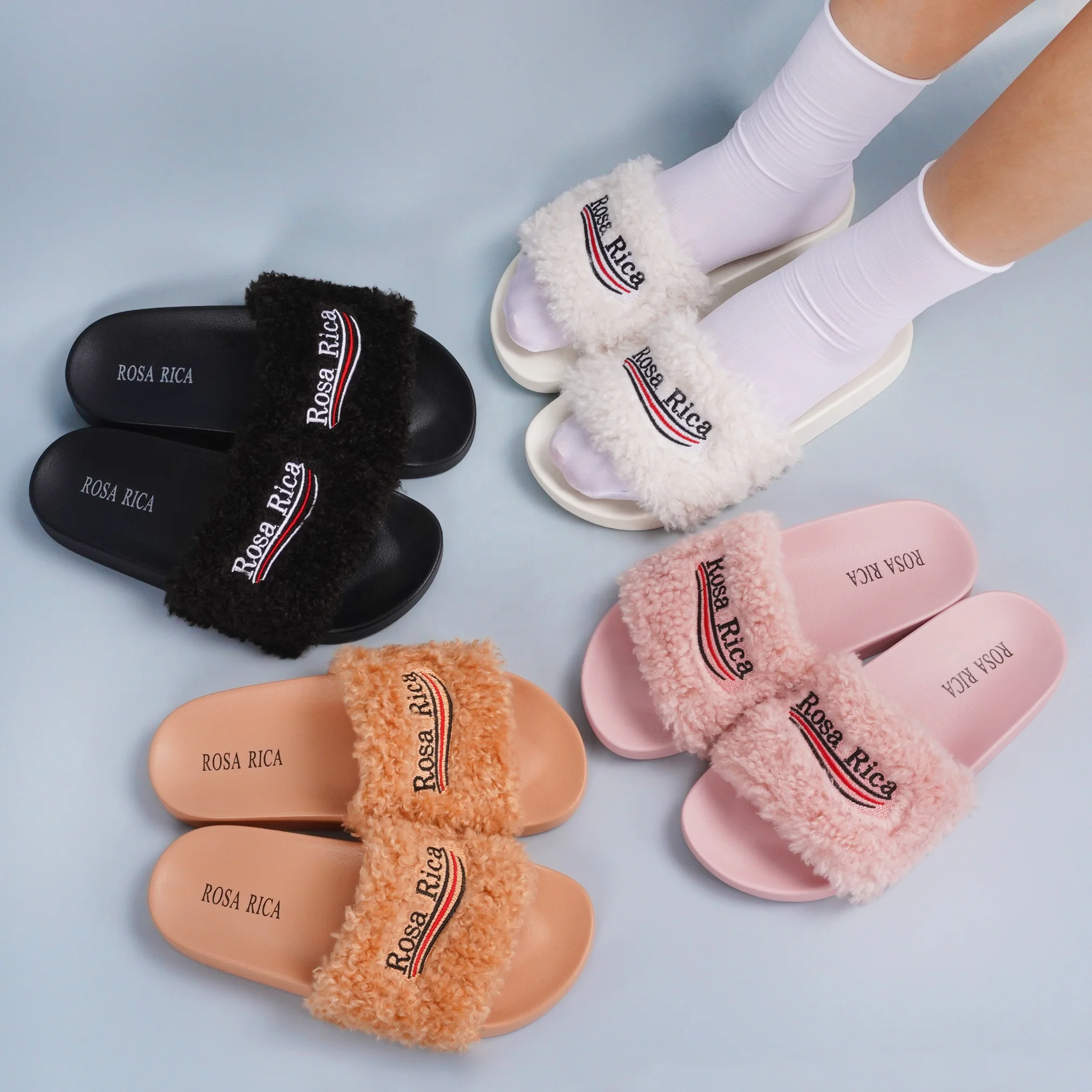 2021 famous brand faux fur fuzzy home slippers mujer indoor soft plush women warm fur slides slippers, White/black/orange/pink
2021 famous brand faux fur fuzzy home slippers mujer indoor soft plush women warm fur slides slippers, White/black/orange/pink