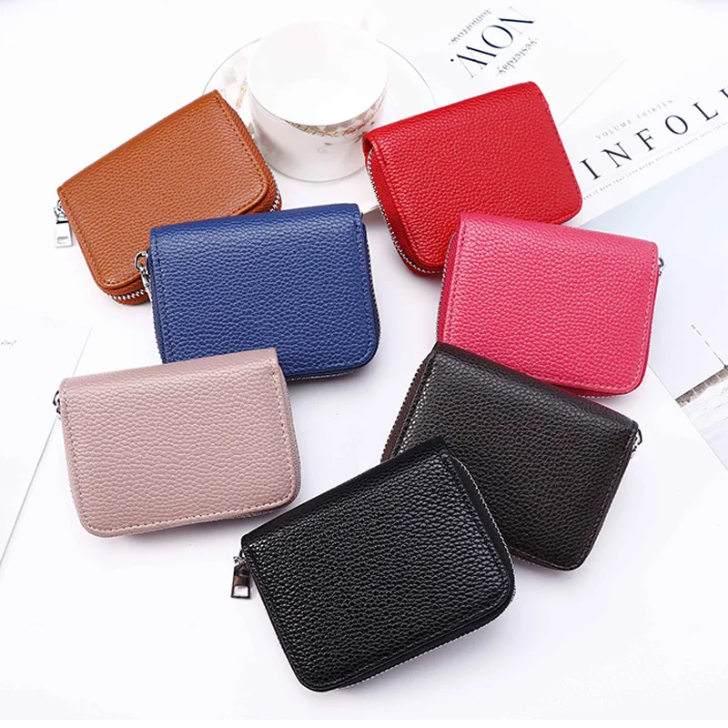 Litchi grain PU leather card holder men's multi-color large capacity card bag simple fashion women's anti-theft card purse, As pics
Litchi grain PU leather card holder men's multi-color large capacity card bag simple fashion women's anti-theft card purse, As pics