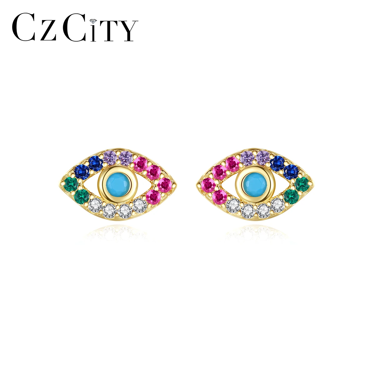 CZCITY Hot Sale Rainbow Color Woman Gold Jewelry Little 2022 Designer Cute Earing For Girl Eye Earring
CZCITY Hot Sale Rainbow Color Woman Gold Jewelry Little 2022 Designer Cute Earing For Girl Eye Earring
