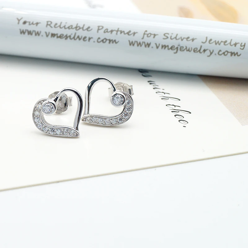 Fashion Jewelry Earrings Women Heart Shape Stud Earring Zircon Earrings 925 Sterling Silver Jewelry
Fashion Jewelry Earrings Women Heart Shape Stud Earring Zircon Earrings 925 Sterling Silver Jewelry