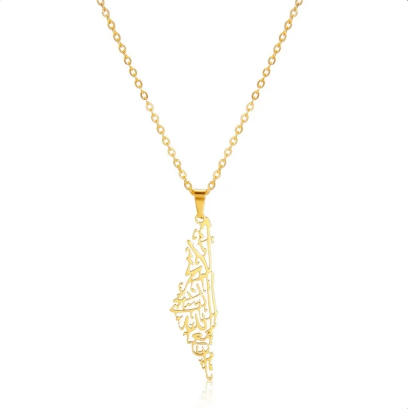 316l Stainless Steel Personalized Palestine Map Necklace Palestinian Famous Poem Peace Lover Jews Pray For Palestine Necklace
316l Stainless Steel Personalized Palestine Map Necklace Palestinian Famous Poem Peace Lover Jews Pray For Palestine Necklace