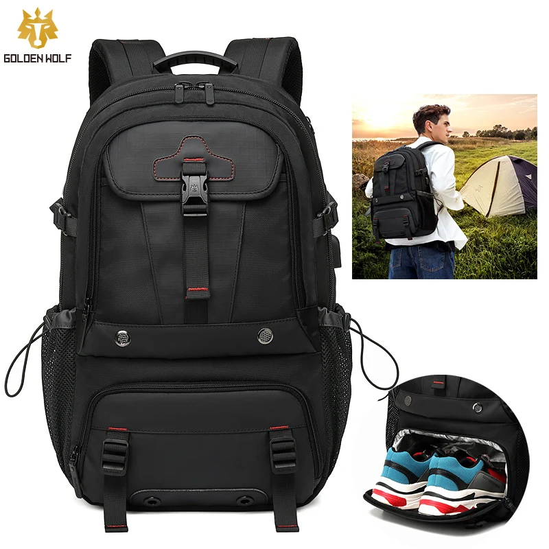 2021 Golden Wolf Waterproof Expandable Large Laptop Backpack With Shoes Compartment Usb Charging Port Bag Men Travel Backpack, Black/red/grey
2021 Golden Wolf Waterproof Expandable Large Laptop Backpack With Shoes Compartment Usb Charging Port Bag Men Travel Backpack, Black/red/grey