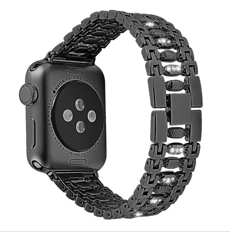 Fashion Luxury Diamonds Stainless Steel Watch Band Milanese Loop Wristbands Strap with buckle for iWatch Band 38 40 42 44mm, Black,silver,gold,rose pink
Fashion Luxury Diamonds Stainless Steel Watch Band Milanese Loop Wristbands Strap with buckle for iWatch Band 38 40 42 44mm, Black,silver,gold,rose pink
