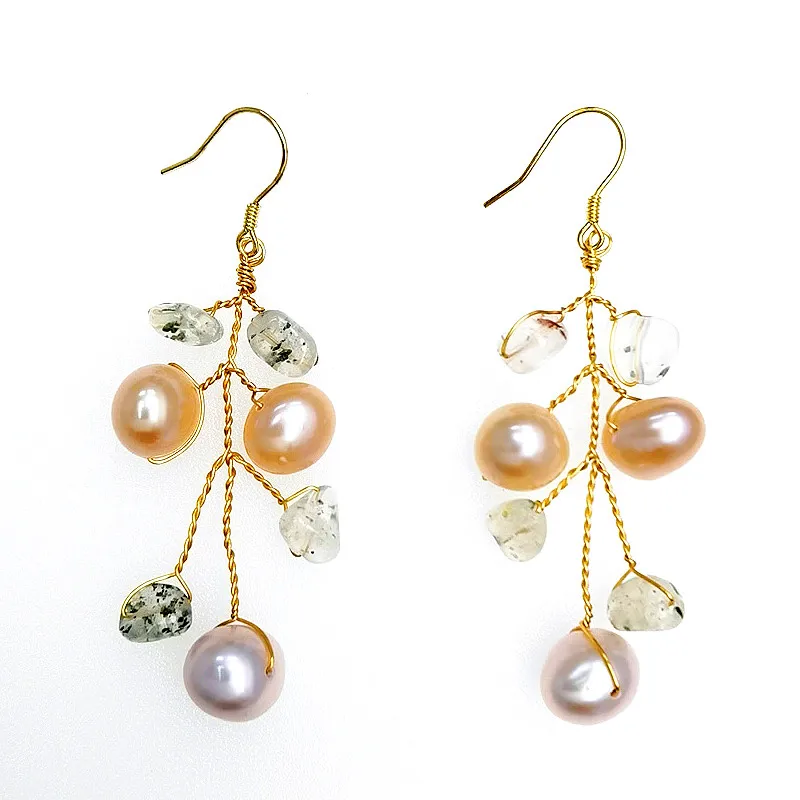 E403 Factory Direct Sale handmade jewelry Pearl Bridal 18K Gold Plated Droped long tassel drop earrings
E403 Factory Direct Sale handmade jewelry Pearl Bridal 18K Gold Plated Droped long tassel drop earrings