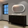 Smart Intelligent Modern Hotel Interior Shower Room Led Backlit Glass Bathroom Mirror