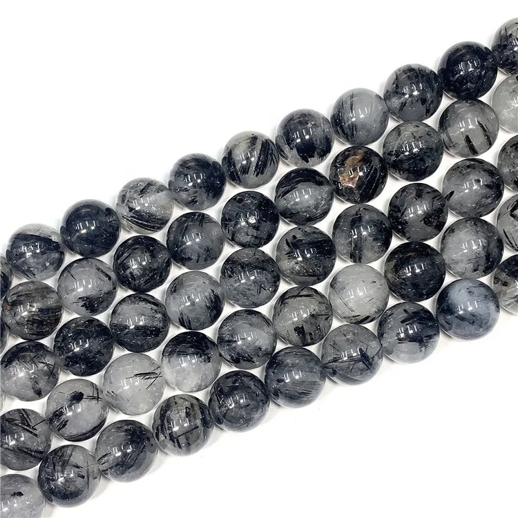 High Quality 2A Grade Smooth Black Rutilated Quartz Crystal Beads in Loose Strands, 100% natural color
High Quality 2A Grade Smooth Black Rutilated Quartz Crystal Beads in Loose Strands, 100% natural color
