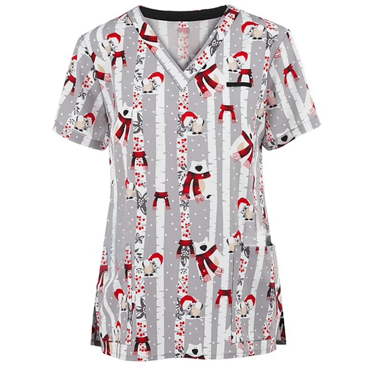 Customized Wholesale Fast Shipping Christmas Pattern Nursing Uniform, Printing Hospital Scrubs Uniforms, Burgundy/navy/royal blue/orange
Customized Wholesale Fast Shipping Christmas Pattern Nursing Uniform, Printing Hospital Scrubs Uniforms, Burgundy/navy/royal blue/orange