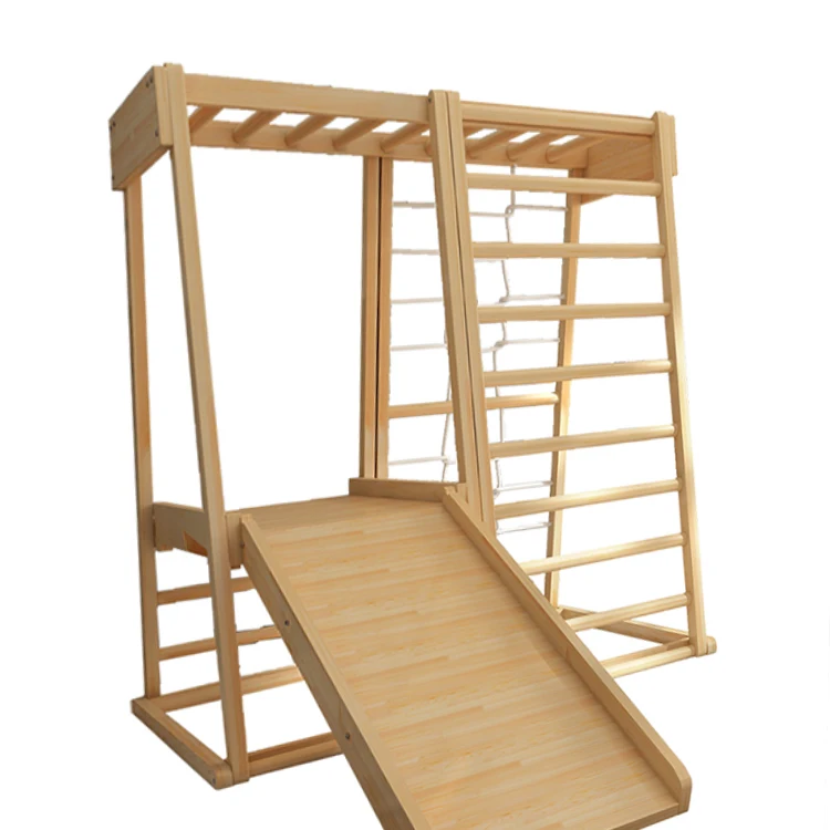 Factory wholesale indoor natural low - price kids climbing frame educational toys, Natural color of wood
Factory wholesale indoor natural low - price kids climbing frame educational toys, Natural color of wood
