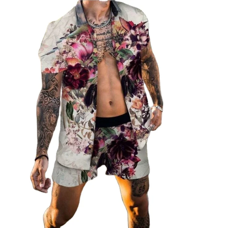 Hot Sale Summer Men Short Sleeve Sets Printed Shirt Men Hawaiian Beach Casual Shorts Suits 2 Piece
Hot Sale Summer Men Short Sleeve Sets Printed Shirt Men Hawaiian Beach Casual Shorts Suits 2 Piece