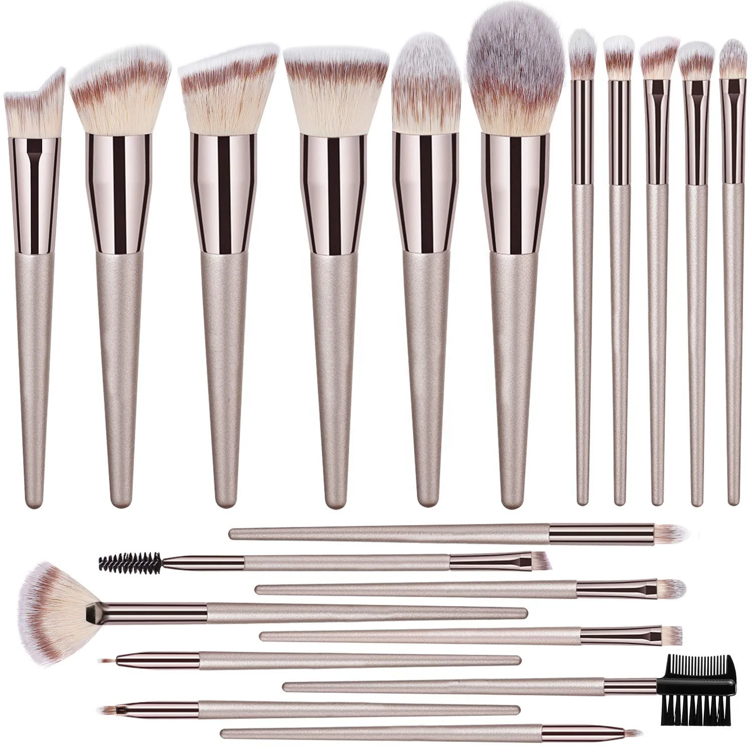 20pcs wooden handle synthetic private label Nylon Hair Makeup brush set For ladies make up kit, Back
20pcs wooden handle synthetic private label Nylon Hair Makeup brush set For ladies make up kit, Back