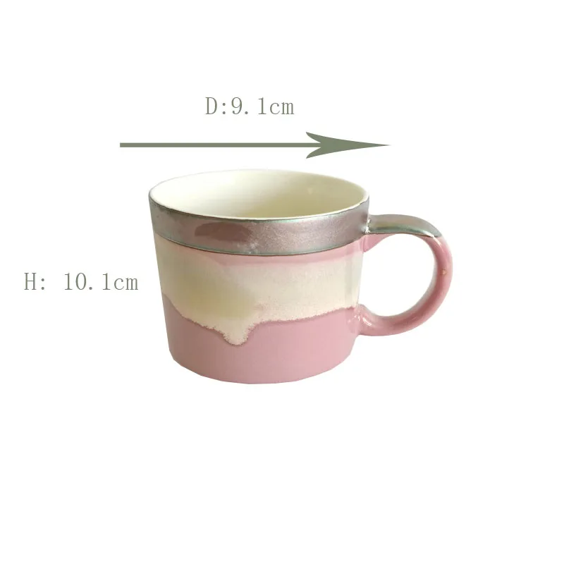 ceramic mug with new reactive glaze for domestic