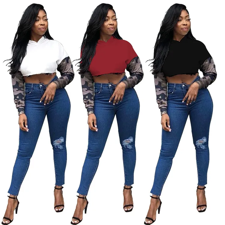 New Designer Ladies Sweatshirts Short Cropped Tops Pullover Stitching Hoodies Tracksuit Custom Women Sweatshirt
New Designer Ladies Sweatshirts Short Cropped Tops Pullover Stitching Hoodies Tracksuit Custom Women Sweatshirt
