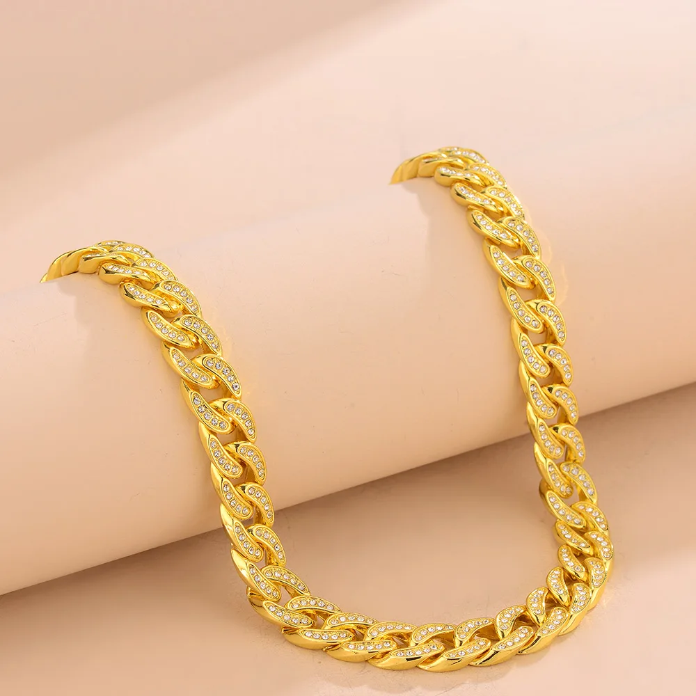 Iced Out Cuban Chain Hand Chain Link For Woman Gold Color Rhinestones Rapper Bracelet Miami Men's Hip Hop Charm Jewelry Necklace, Silver / gold color
Iced Out Cuban Chain Hand Chain Link For Woman Gold Color Rhinestones Rapper Bracelet Miami Men's Hip Hop Charm Jewelry Necklace, Silver / gold color