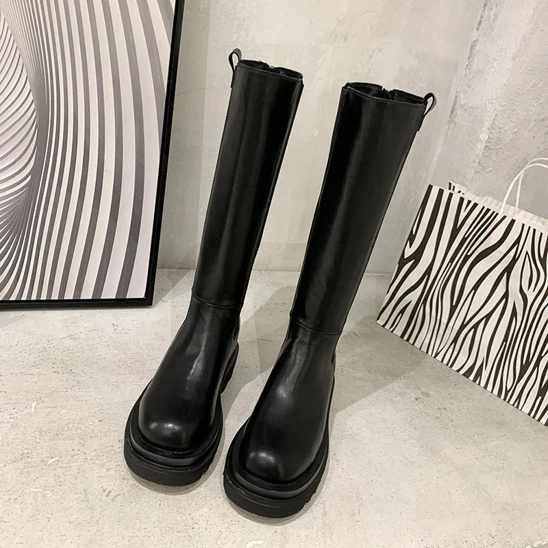 New Arrival Fashion Trending Women Ladies Ankle Shoes Platform Leather Boots Female, Black
New Arrival Fashion Trending Women Ladies Ankle Shoes Platform Leather Boots Female, Black