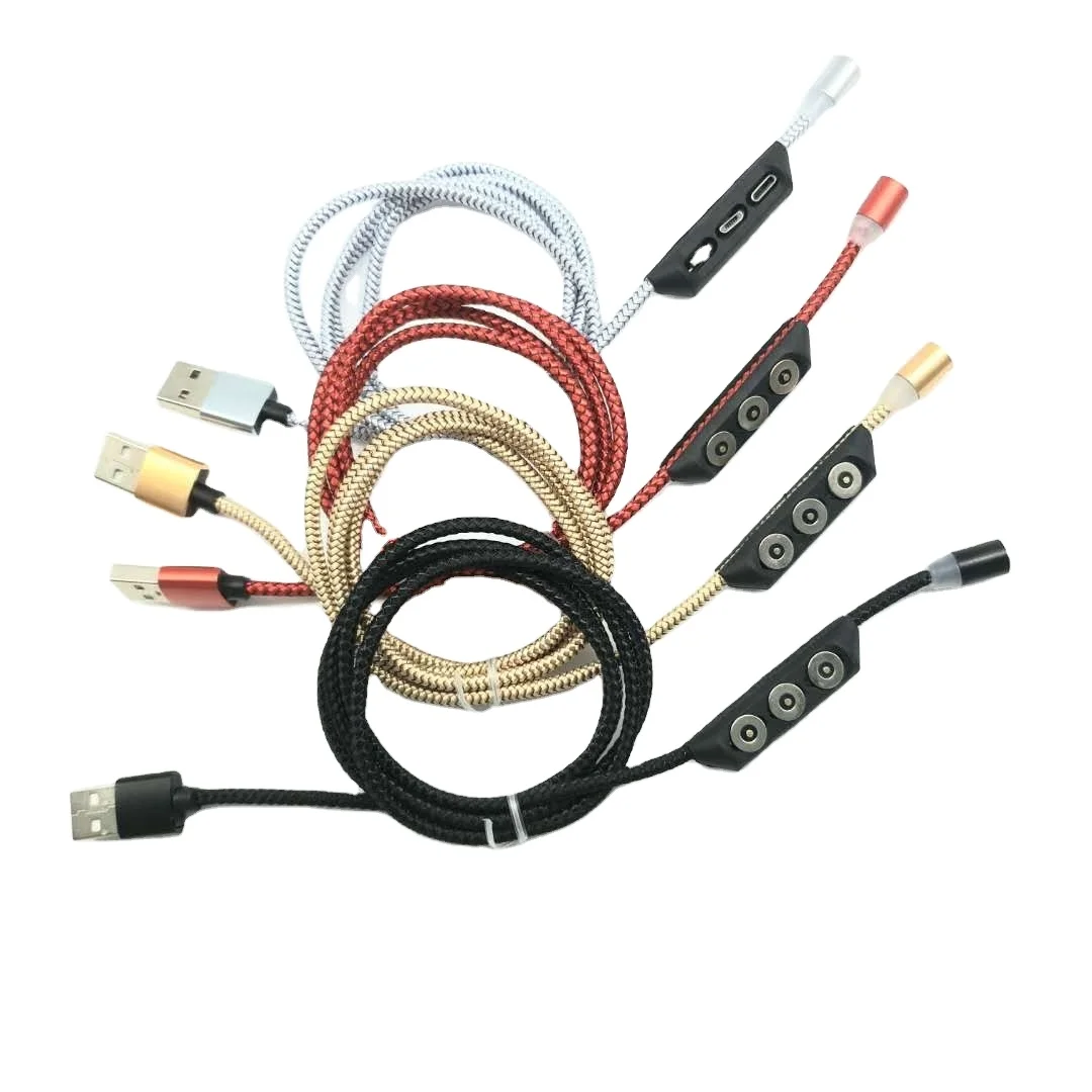 Magnetic Fast Charging USB 3 in 1 Charger Cable All-round Rotating Plug With LED For Charging Mobile Phone
Magnetic Fast Charging USB 3 in 1 Charger Cable All-round Rotating Plug With LED For Charging Mobile Phone
