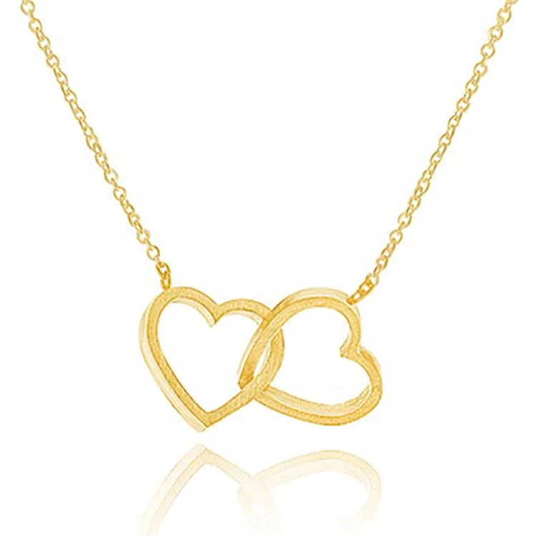 New Fashion Gold Silver Hollow Choker Stainless Steel Double Love Heart Women Pendant Necklace
New Fashion Gold Silver Hollow Choker Stainless Steel Double Love Heart Women Pendant Necklace