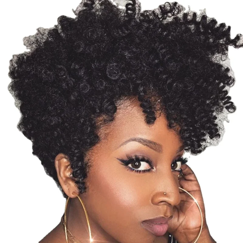 Factory Wholesale African Wigs With Small Curly Hair European And American Style Headband Short Human Hair Wigs For Black Women
Factory Wholesale African Wigs With Small Curly Hair European And American Style Headband Short Human Hair Wigs For Black Women