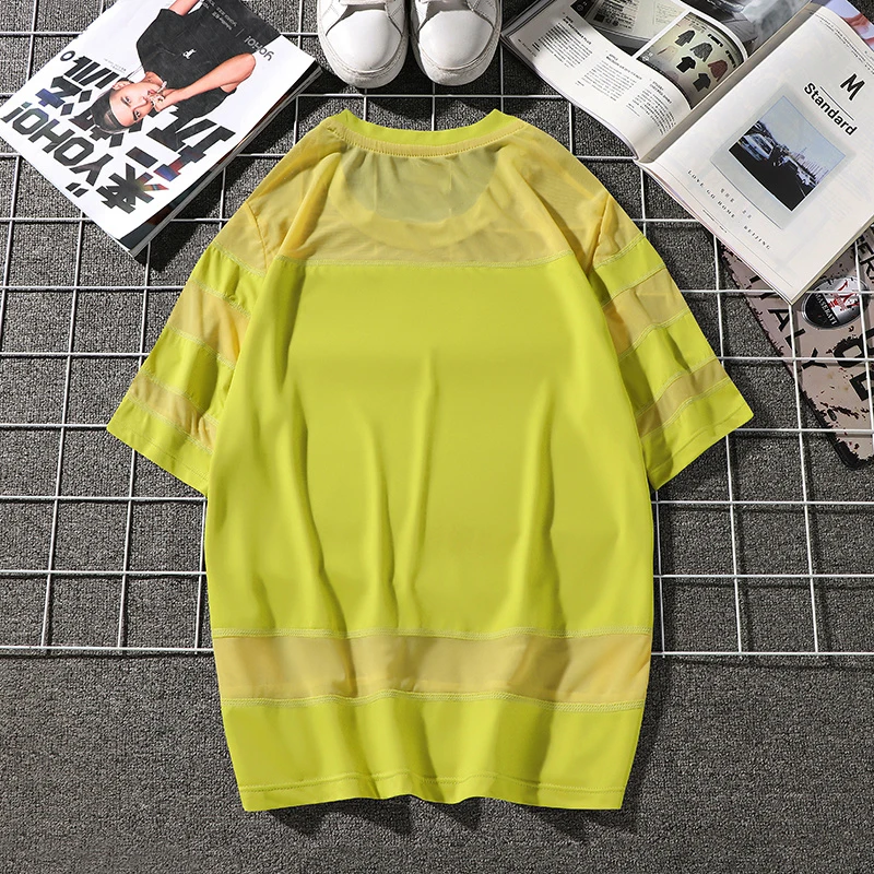 Ladies' Mesh Stitching Yoga Loose Casual Running Workout Clothes Quick-Drying Breathable Sports Blouse 2021
Ladies' Mesh Stitching Yoga Loose Casual Running Workout Clothes Quick-Drying Breathable Sports Blouse 2021