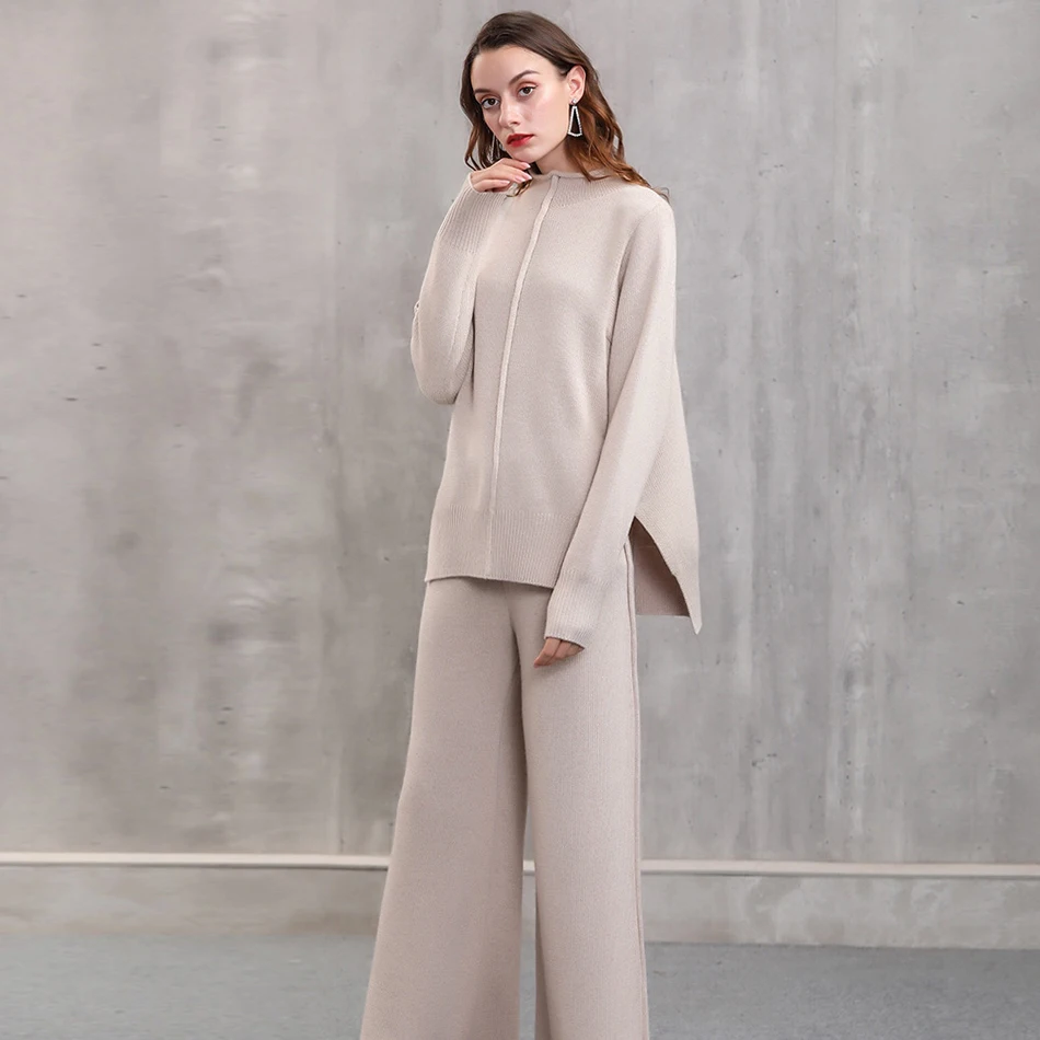 Women High Waist Knit Wide Leg Pants Women Suit 2 Piece Set Women Winter 2020 Two Piece Set Pullover Sweater Tracksuit
Women High Waist Knit Wide Leg Pants Women Suit 2 Piece Set Women Winter 2020 Two Piece Set Pullover Sweater Tracksuit