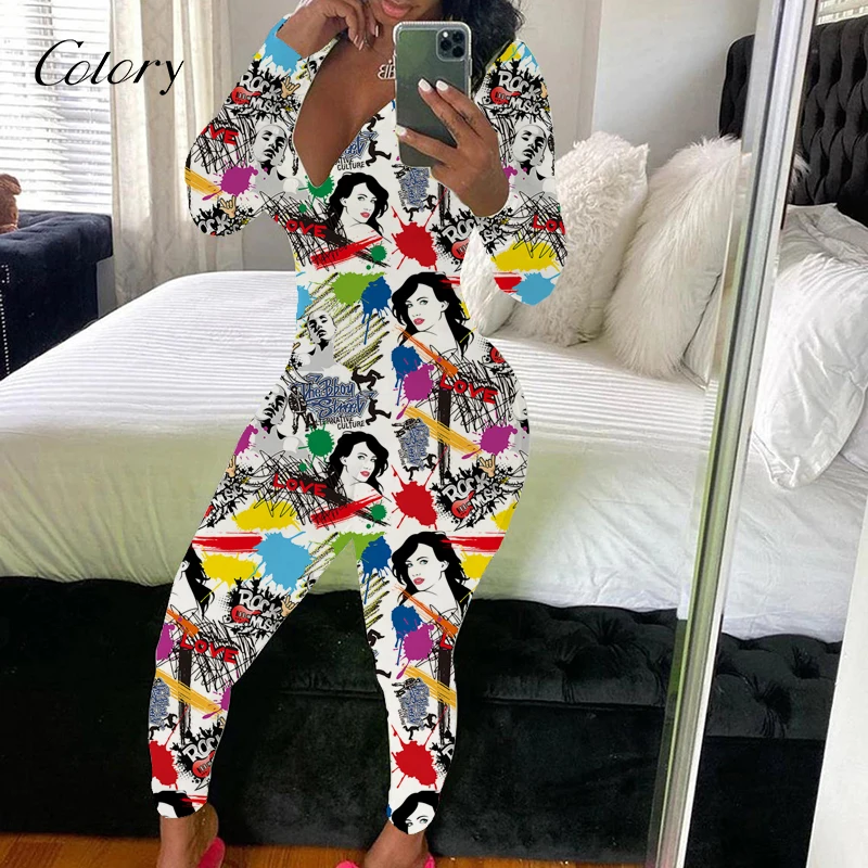 Colory Womens Onesie Jumper With Ruffled Leg Vendor For Pajamas Sleep Jumpsuit Adult, Picture shows
Colory Womens Onesie Jumper With Ruffled Leg Vendor For Pajamas Sleep Jumpsuit Adult, Picture shows