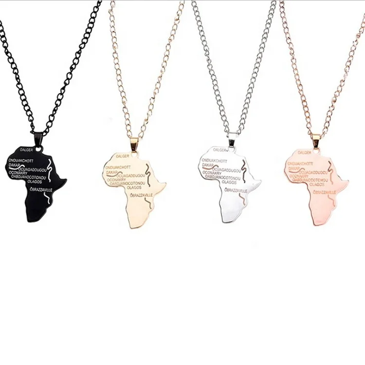 Fashion Real 18k Gold Plated African Map Choker Africa Map Jewelry Metal World Map Pendant Necklace for Women Jewelry, Gold ,silver ,rose gold ,black
Fashion Real 18k Gold Plated African Map Choker Africa Map Jewelry Metal World Map Pendant Necklace for Women Jewelry, Gold ,silver ,rose gold ,black