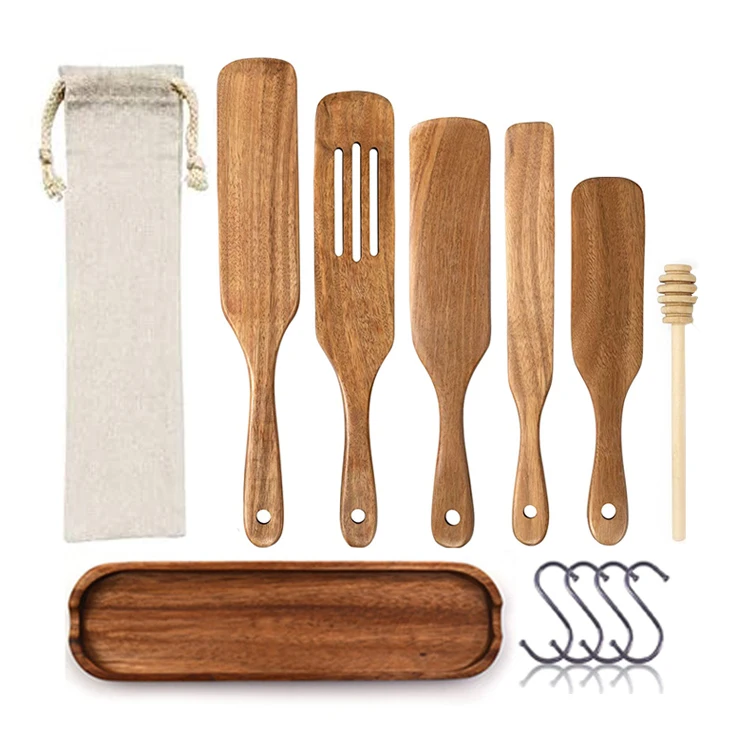 Wholesale Price 100% Natural Eco-friendly Products Teak Non-scratch Kitchen Tools Wooden Spurtle Set
Wholesale Price 100% Natural Eco-friendly Products Teak Non-scratch Kitchen Tools Wooden Spurtle Set