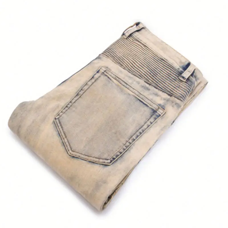 Wholesale Stretch Men's Slim Pants European And American High-End Color Straight Motorcycle Jeans, Customized color
Wholesale Stretch Men's Slim Pants European And American High-End Color Straight Motorcycle Jeans, Customized color
